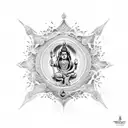 lord shiva with anger tattoo design idea