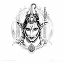 lord shiva with anger tattoo design idea