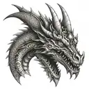 mechanical dragon tattoo design idea