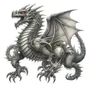 mechanical dragon tattoo design idea