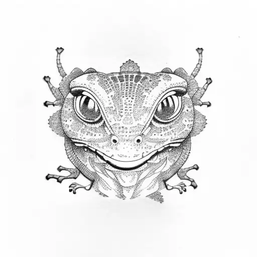 gecko tattoo design idea