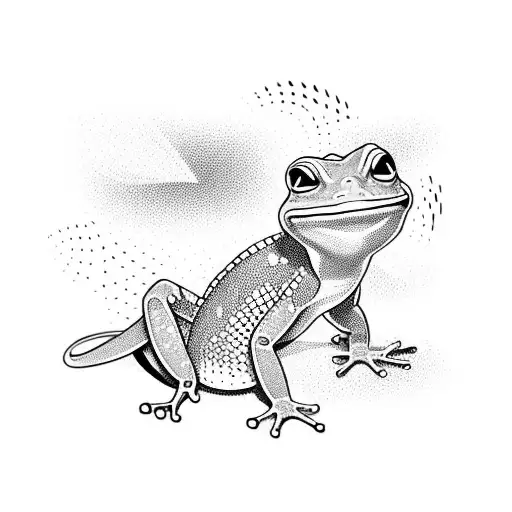 gecko tattoo design idea