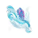 Ocean Wave tattoo design idea