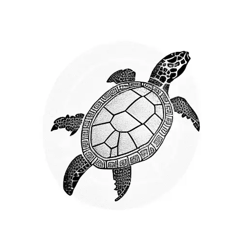 hawaiian turtle heiroglyph tattoo design idea