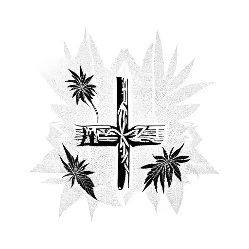 the word weed with a cross through it  tattoo design idea