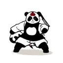 Panda Warrior tattoo design idea