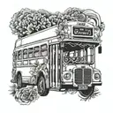 bus England  tattoo design idea