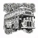 bus England  tattoo design idea