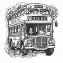 bus England  tattoo design idea
