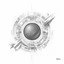 Blackhole interstellar tattoo design idea