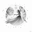 Dancing in the Moonlight tattoo design idea