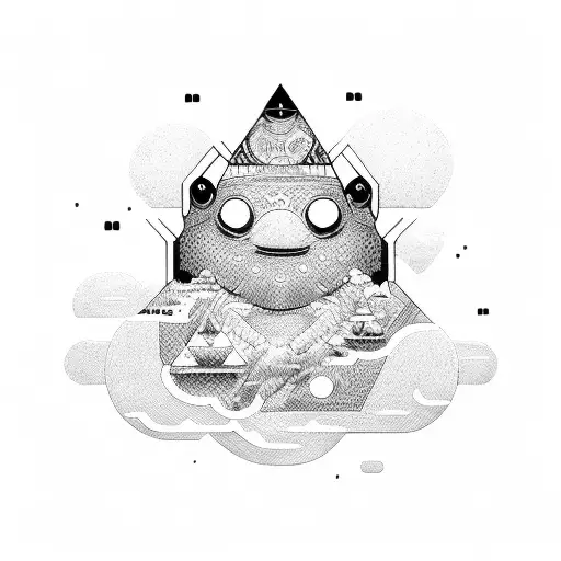 A "カゾク" in rectangle shape, typography style, simple tattoo design idea