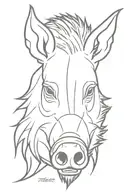boar head tattoo design idea