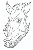 boar head tattoo design idea