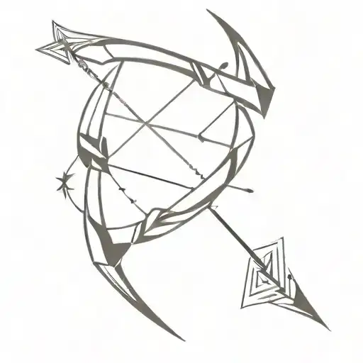bow and arrow tattoo design idea