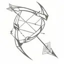 bow and arrow tattoo design idea