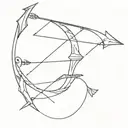 bow and arrow tattoo design idea