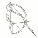 bow and arrow tattoo design idea
