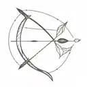 bow and arrow tattoo design idea