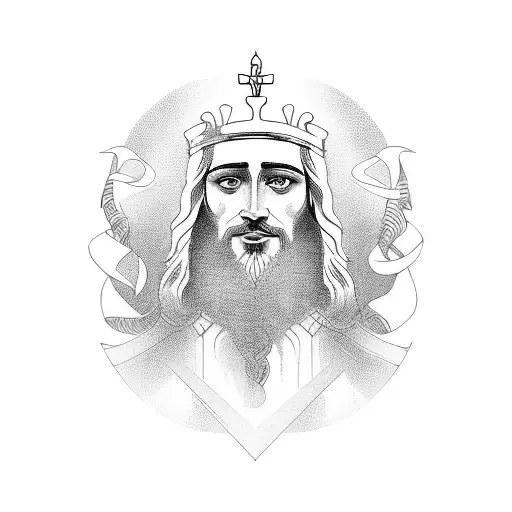 king Solomon and Jesus  tattoo design idea