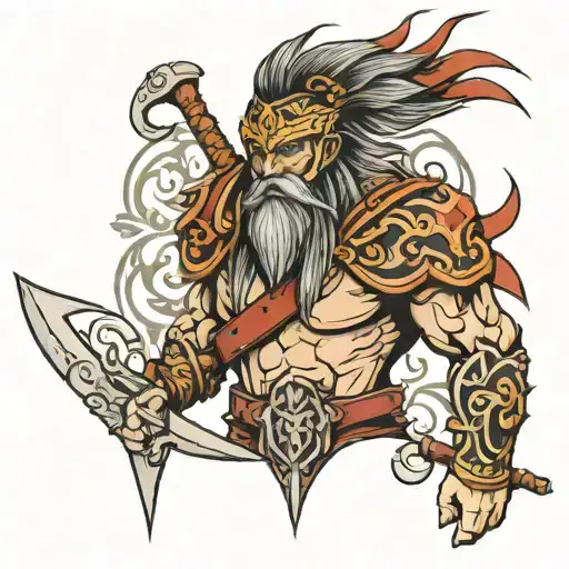 Warrior tattoo design idea