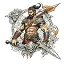 Warrior tattoo design idea