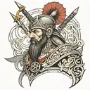 Warrior tattoo design idea