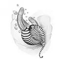 symbolistic caterpillar in cacoon that becomes a butterfly  tattoo design idea