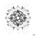 The word Metanoia with stars  tattoo design idea