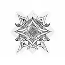 The word Metanoia with stars  tattoo design idea