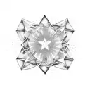 The word Metanoia with stars  tattoo design idea