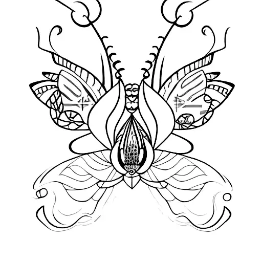 Tara butterfly  tattoo design idea