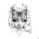 Tara butterfly  tattoo design idea