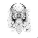 Tara butterfly  tattoo design idea