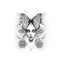 Tara butterfly  tattoo design idea