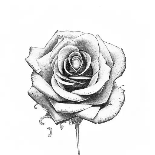 holy cross in middle of rose flowers tattoo design idea