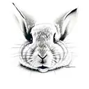 white rabbit matrix tattoo design idea