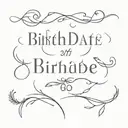 birthdates 08 07 2010 01 27 2017 10 03 2018 tattoo design idea