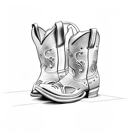 gummy bear wearing cowboy boots tattoo design idea