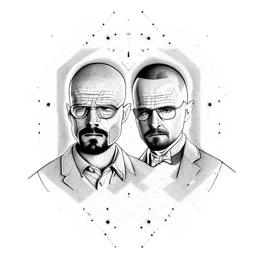 walter white and jesse pinkman tattoo design idea