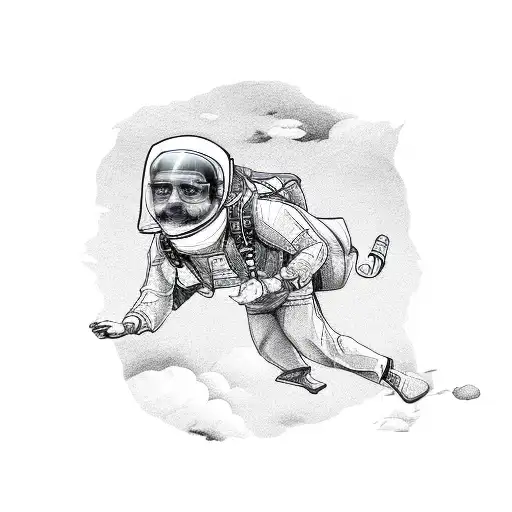 heisenberg skydiving out of rv tattoo design idea