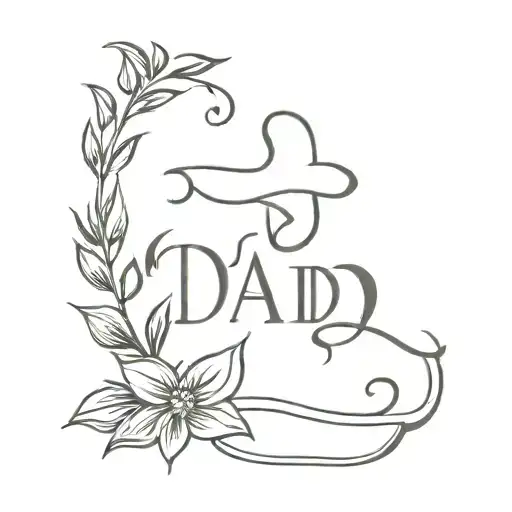 memorial tattoo for dad tattoo design idea