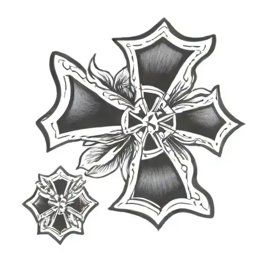 maltese cross tattoo design idea