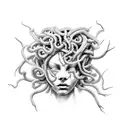Black Medusa tattoo design idea