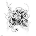 Black Medusa tattoo design idea