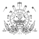 alexander great and poppy tattoo design idea