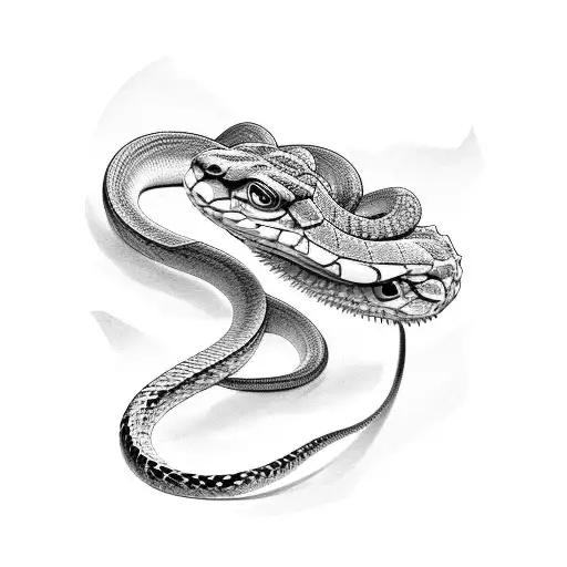 rattle snake  tattoo design idea