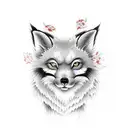 Inari Okami fox tattoo design idea