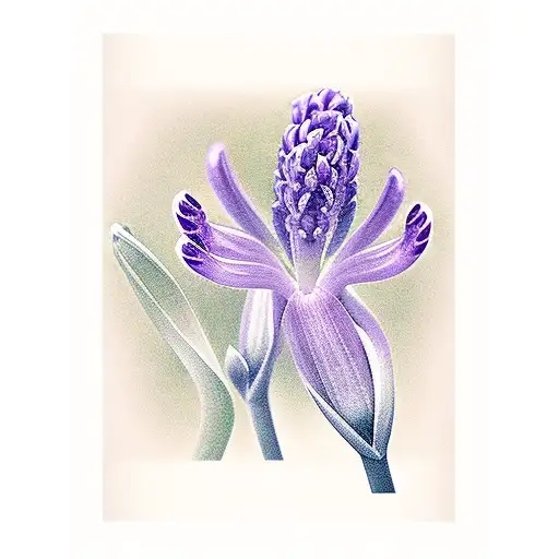 purple hyacinth tattoo design idea