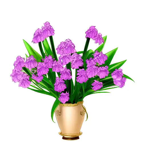 purple hyacinth tattoo design idea